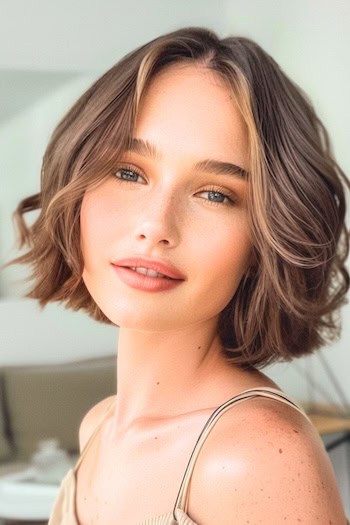 Wavy Bob for Fine Hair