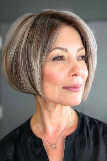 Bob with Balayage Highlights