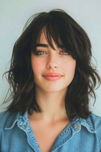 Tousled Layers with Bangs