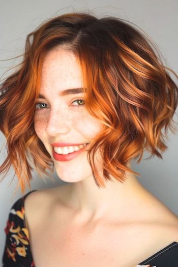 Copper Wavy Bob