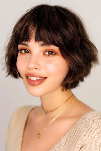 Short Layered Bob With Bangs