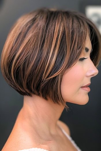 Layered Bob With Multi Tonal Highlights