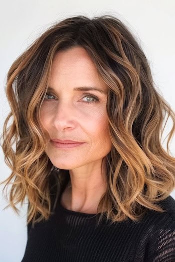 Wavy Lob for Fine Hair