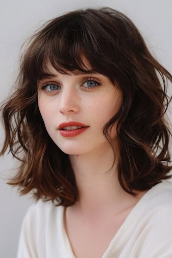 Tousled Waves with Bangs