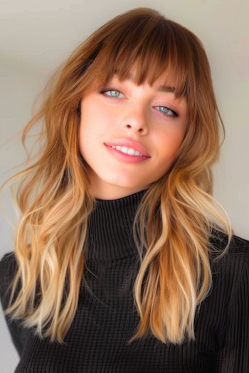 Wavy Layers with Full Bangs