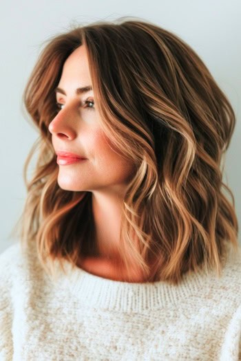 Blunt Wavy Lob