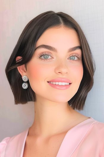 Blunt Bob with Center Part