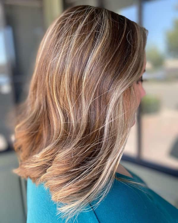 Messy Golden Blonde Lob Haircut