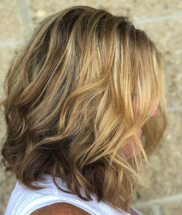 Tumbled Lob for Full Thin Hair