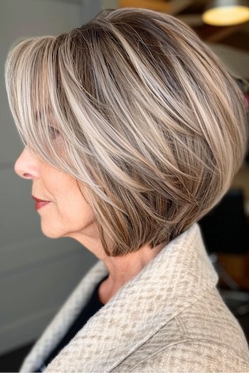 Angled Highlighted Bob