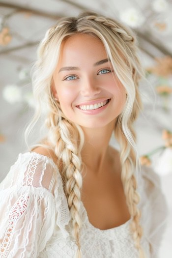 Boho Platinum Double Braids