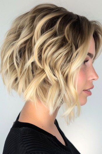 Layered Wavy Bob