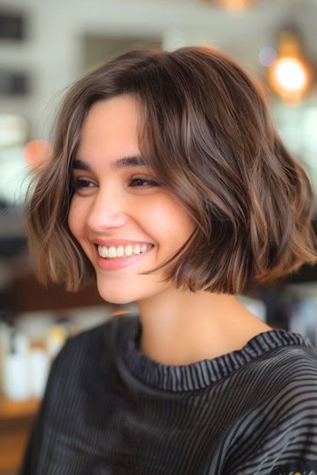 Cropped Wavy Bob