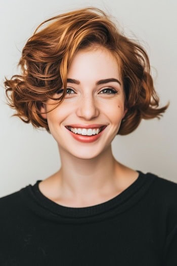 Chin-Length Wavy Bob