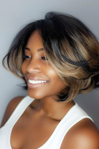 Highlighted Textured Bob