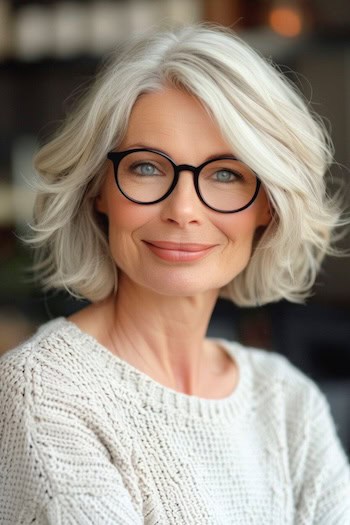 Textured Bob with Side Part