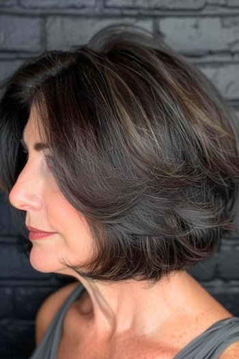 Feathered Chin-Length Bob for Thin Hair