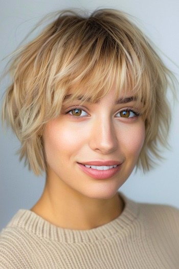 Short Layered Shaggy Cut