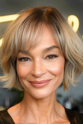 Chin-Length Layered Bob