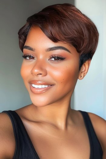 Pixie Cut with Side-Swept Bangs