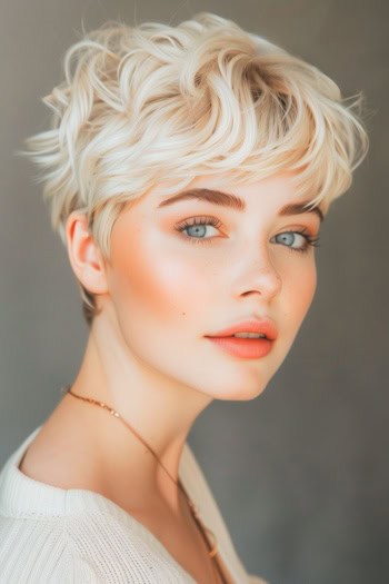 Tousled Wavy Pixie