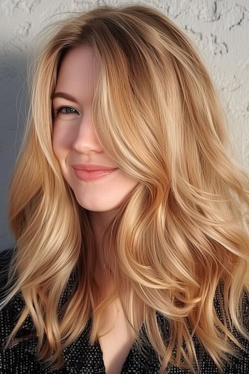 Golden Honey Blonde Waves