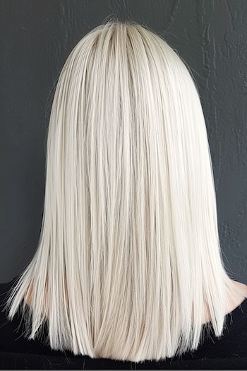 Straight Cool Platinum Mid-Length Cut