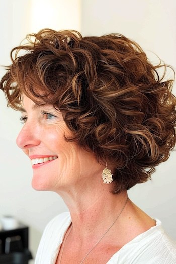 Rounded Curly Bob