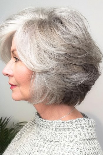 Silver Feathered Bob