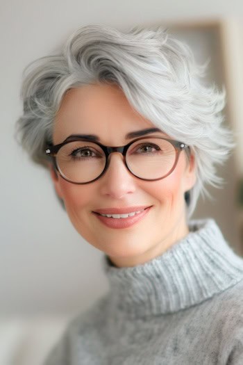 Wavy Silver Pixie