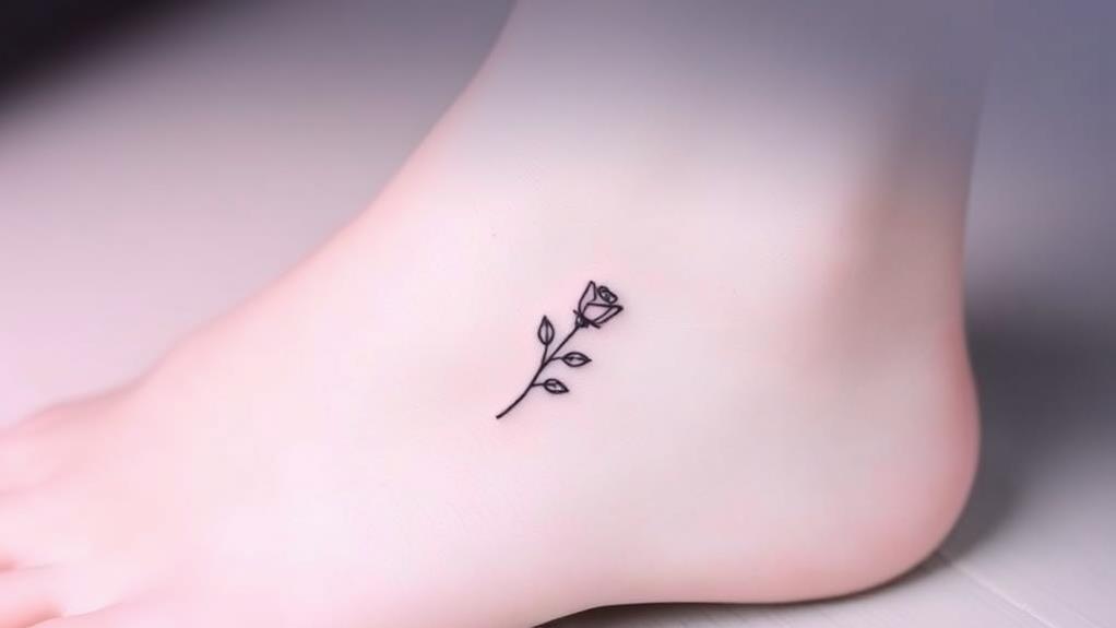 beautiful rose foot ink