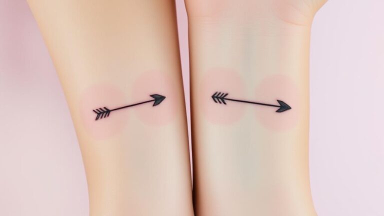 besties minimalist matching tattoos