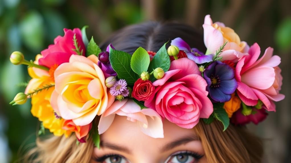 bohemian floral head accessory