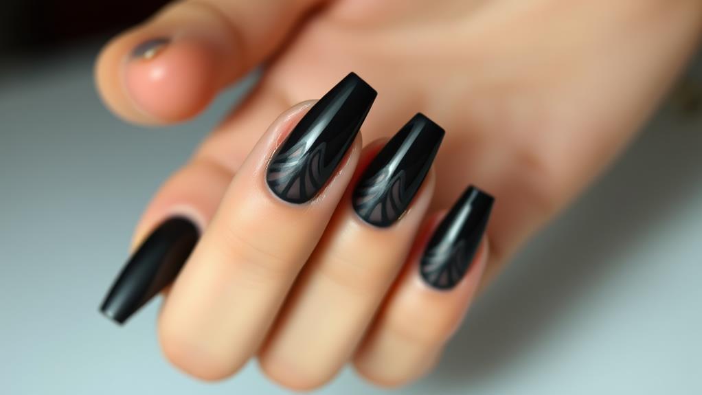 chic negative space manicure