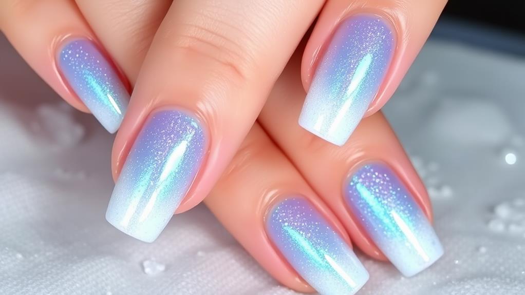 chilly gradient nail design