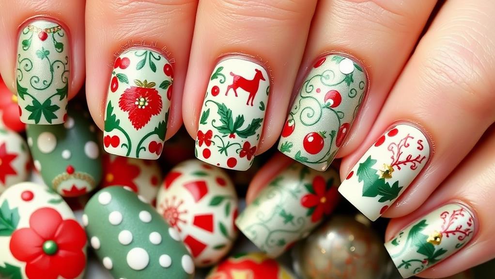 classic retro nail art