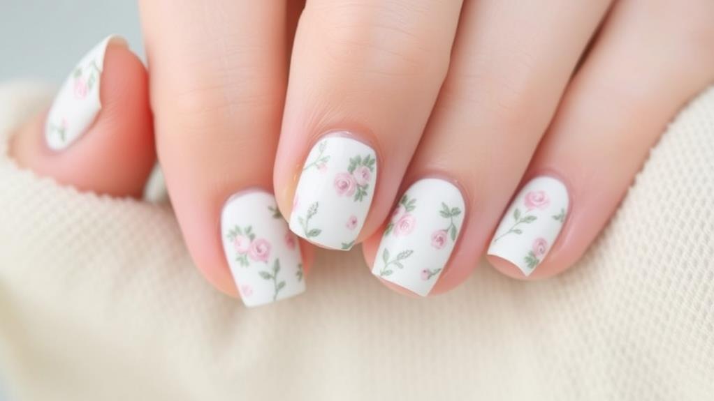 colorful floral nail designs