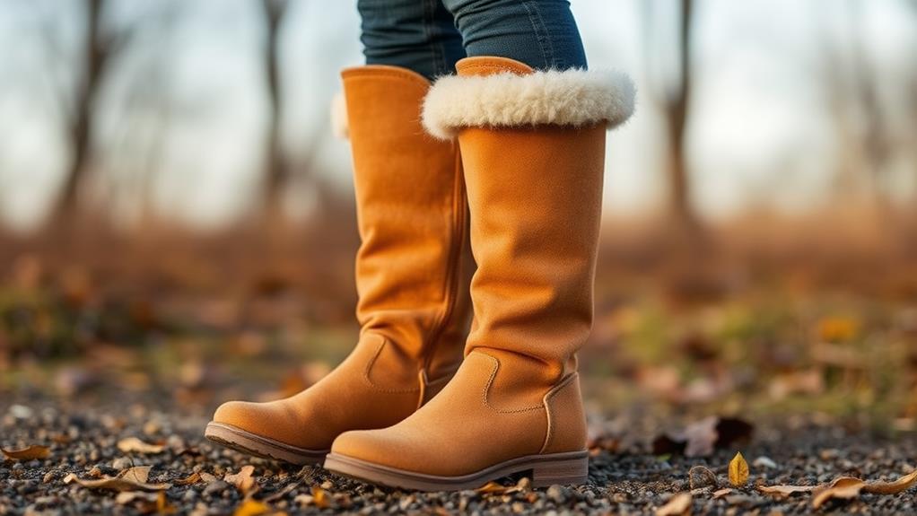 comfortable cozy shearling boots