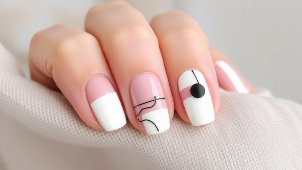 creative negative space nails