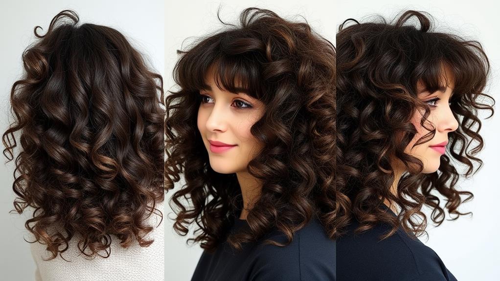 curly bangs for textured hair