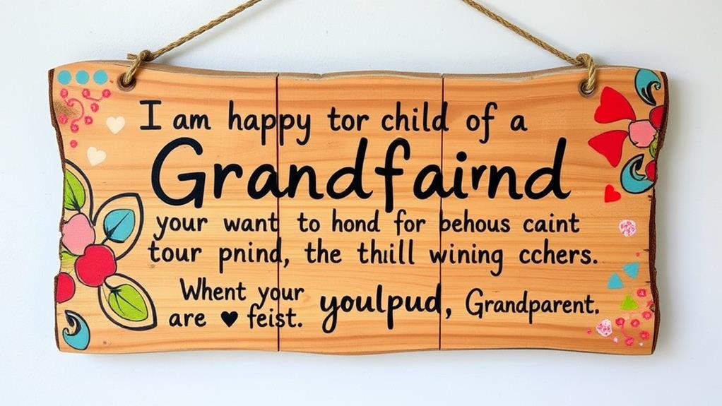 customized wooden grandparent sign