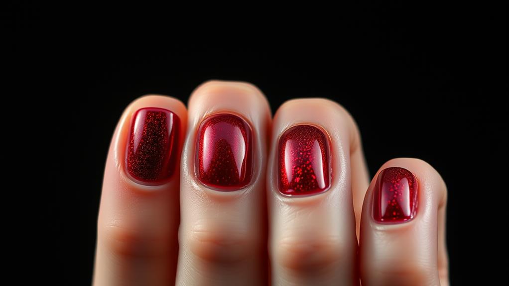 deep red nail colors