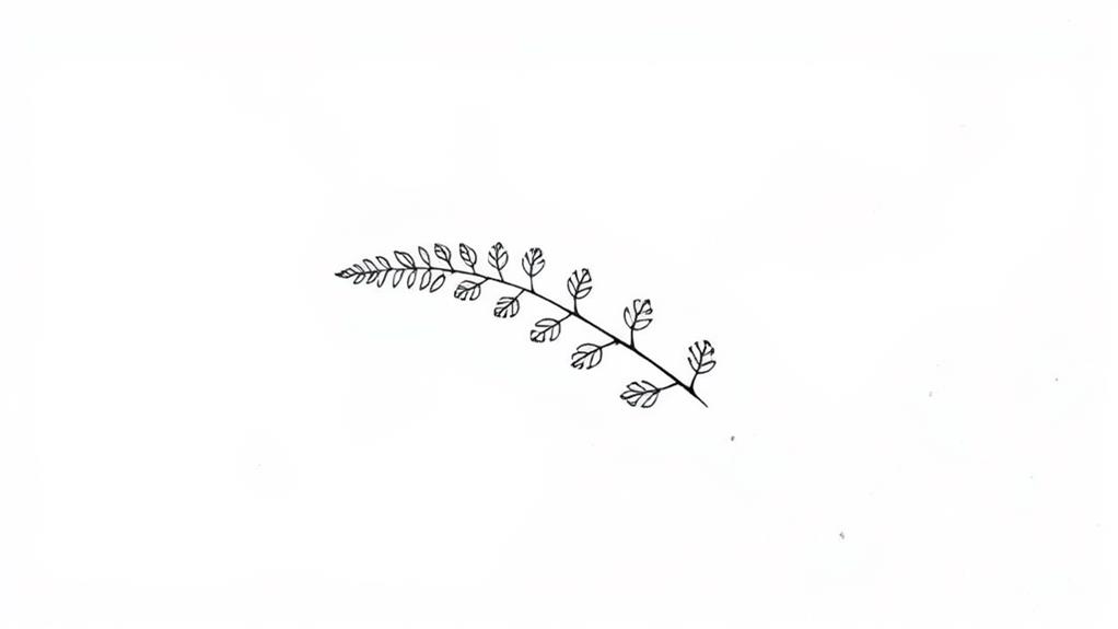 delicate fern leaf pattern