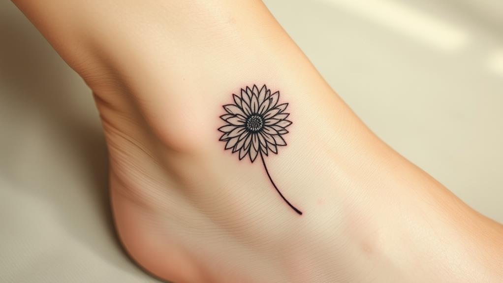 delicate floral ankle design