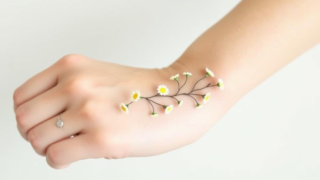 delicate floral body art