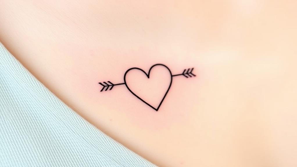 delicate heart ink designs