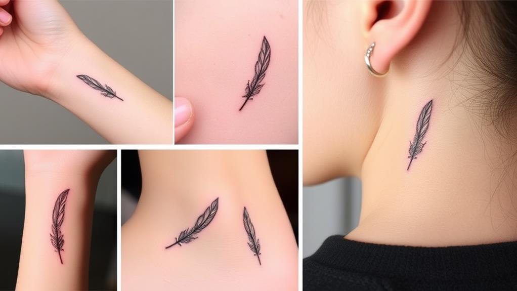 delicate ink feather art