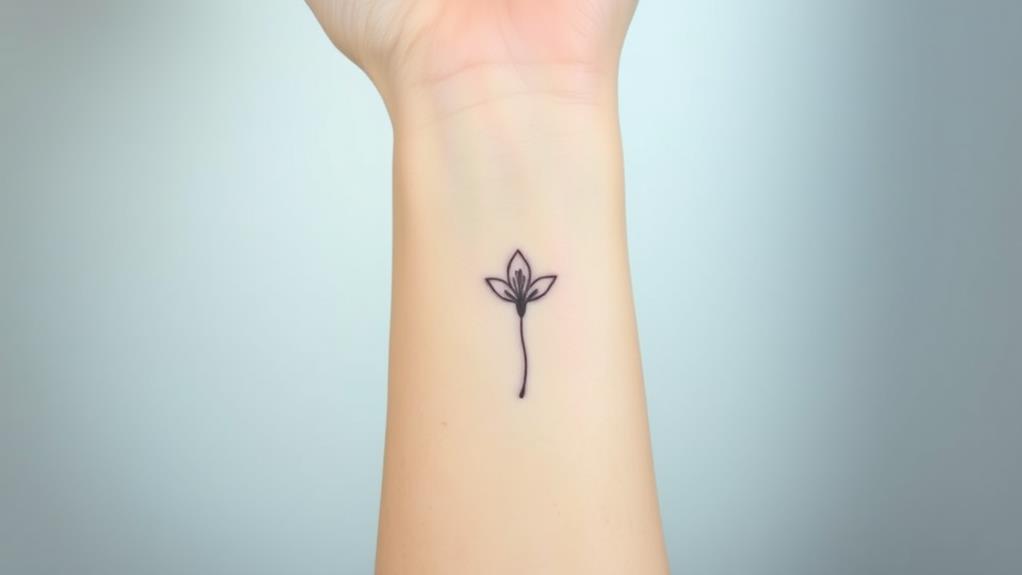 delicate lily floral ink