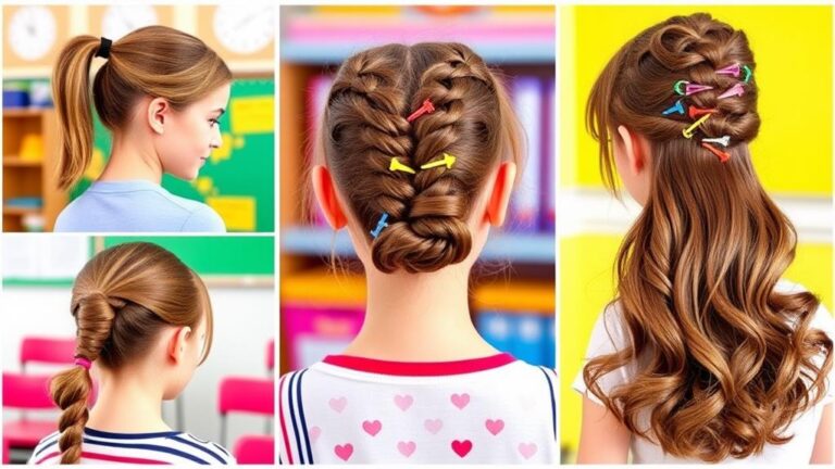 easy trendy school hairstyles