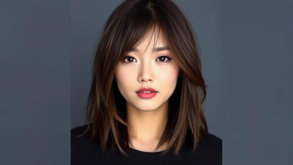 edgy asymmetrical korean bangs